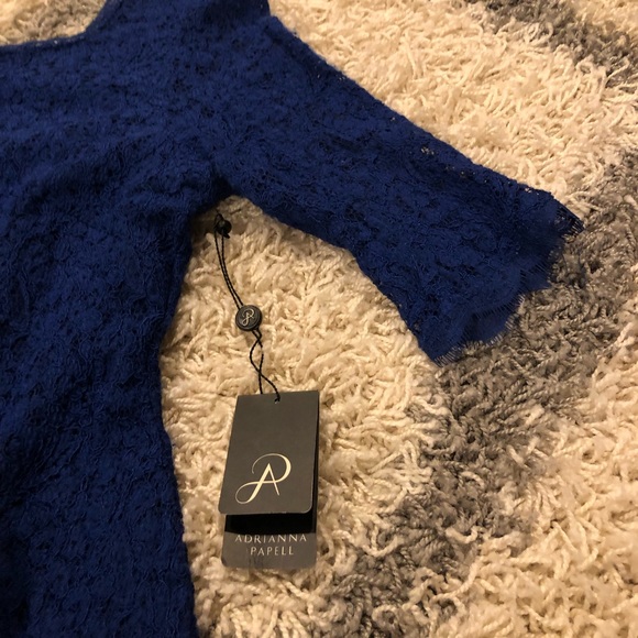 ADRIANNA PAPELL blue zip up dress - Picture 5 of 7